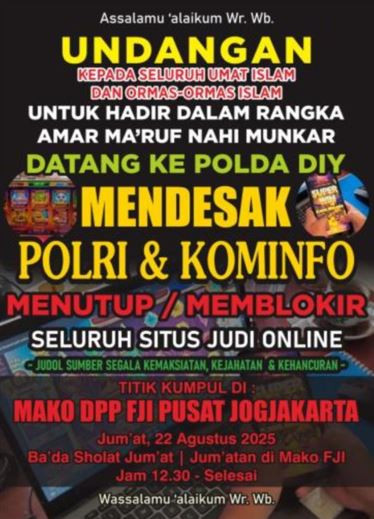 FJI TOLAK JUDOL UNTUK CIPTAKAN KABUPATEN SLEMAN KONDUSIF